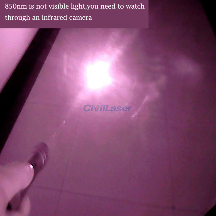 Infrared Night Vision Lighting 850nm 800mw Infrared Adjustable 레이저 모듈 Dot 고출력 레이저 Flashlight
